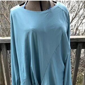 Tahari Sport Top Long Sleeve Tunic Athletic Shirt Active Sporty Flowy Yoga